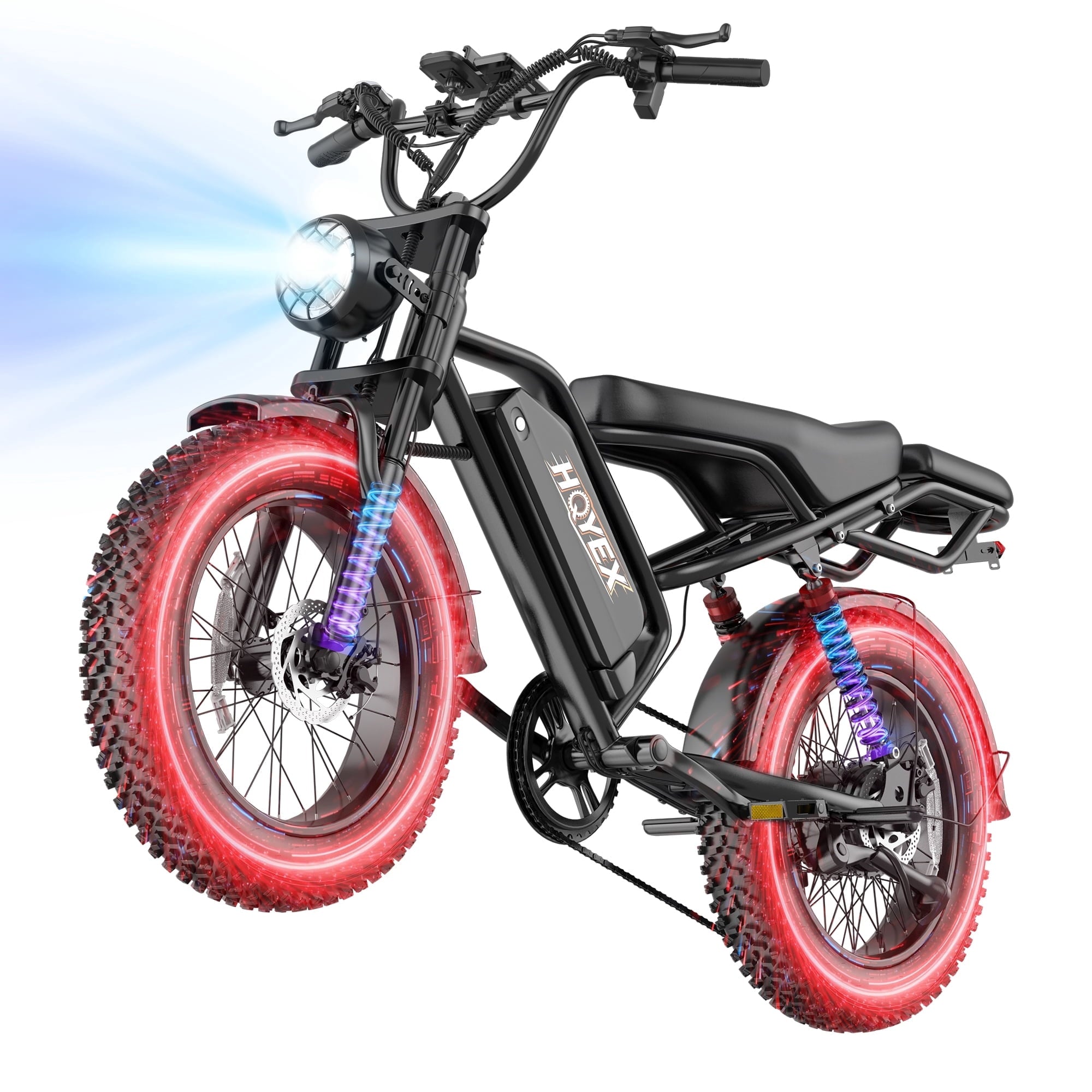 HQYEX HQ20 Adult Electric Bike, 1500W Brushless Motor, 20 Fat Tire Ebike, 48V 20Ah Removable Battery, 31MPH Top Speed with Dual Suspension & Dual Disc Brakes for All-Terrain Use