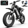 HiKeep 1500W/3000W Peak Off-Road Electric Bike for Adults, 52V 40Ah UL Battery, 20x4 Fat Tire Dirt Ebike, 40MPH E-Mountain Bike, 40-85 Miles Range, UL 2849