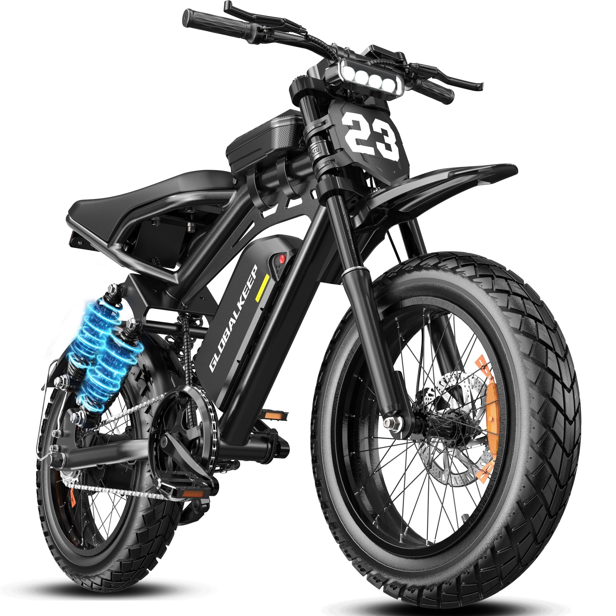 HiKeep 750W 1500W Fat Tire Electric Bike for Adults, 48V 17.5Ah Battery Ebike, Full Suspension E-Bike, Long Range Mountain Electric Bicycle, UL2849
