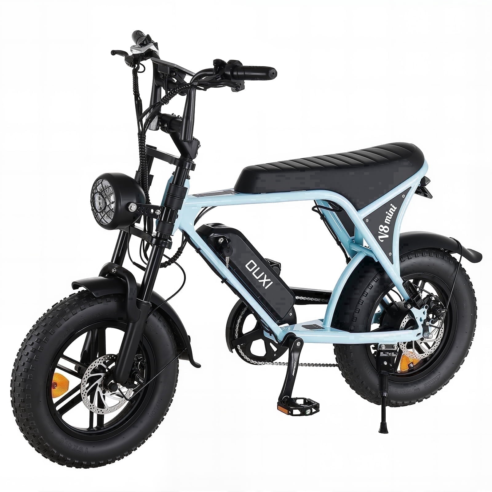 OUXI V8 Electric Bike for Adults, 20 Fat Tire Electric Mountain Bike Peak 750W, 48V 15Ah Battery, UL2849