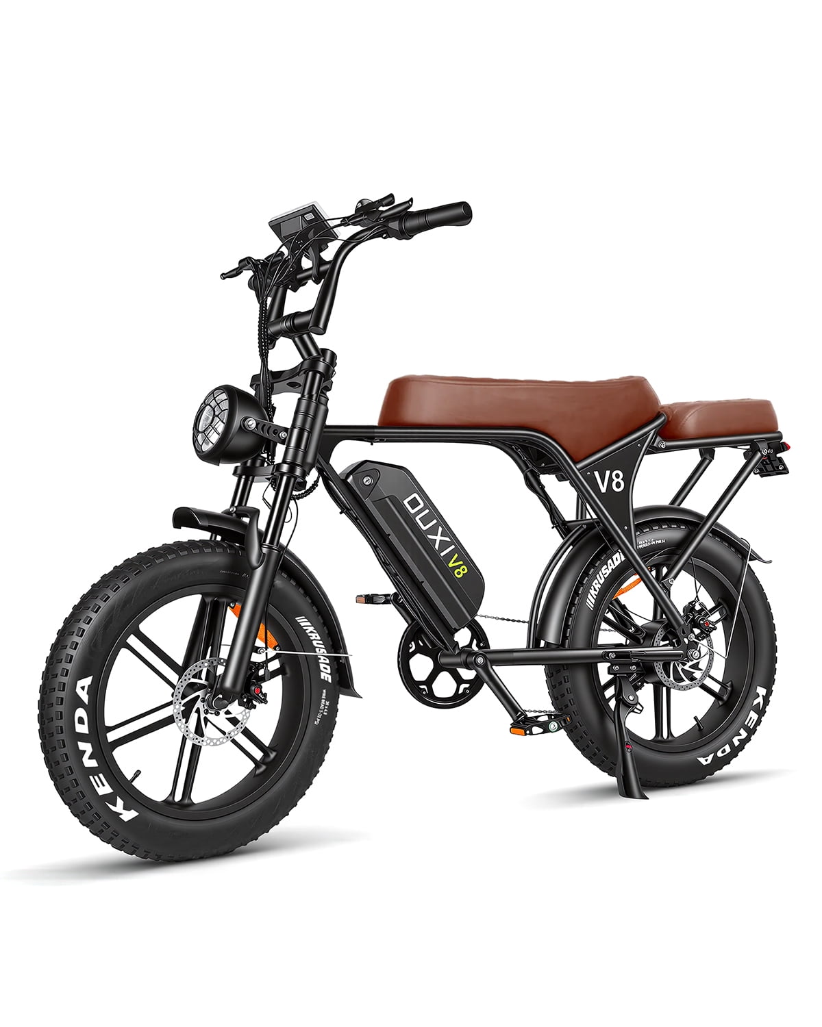 OUXI V8 Electric Bike for Adults, 20 Fat Tire Electric Mountain Bike Peak 750W, 48V 15Ah Battery, UL2849
