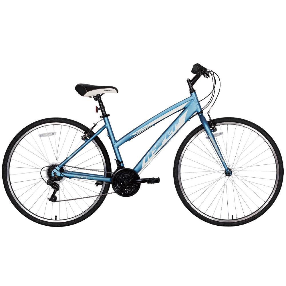 Hyper Bicycles 700c Men's Spin Fit Hybrid Bike, Adults Ages 14+, Black/Blue