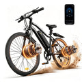 Adult Electric Bike 750W Peak Motor,20MPH E-Bike with 55 Miles+ Range,36V 15Ah Battery,Mountain Electric Bicycle for All-Day Trail Riding,Black