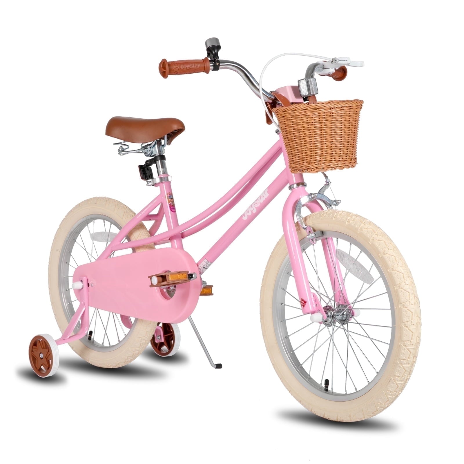 JOYSTAR Girls Bike for 2-13 Years Old Toddlers and Kids, 12 14 16 18 Kids Bike with Training Wheels & Basket, 20 Inch Kid's Bicycle with Kickstand, Retro Style Bikes