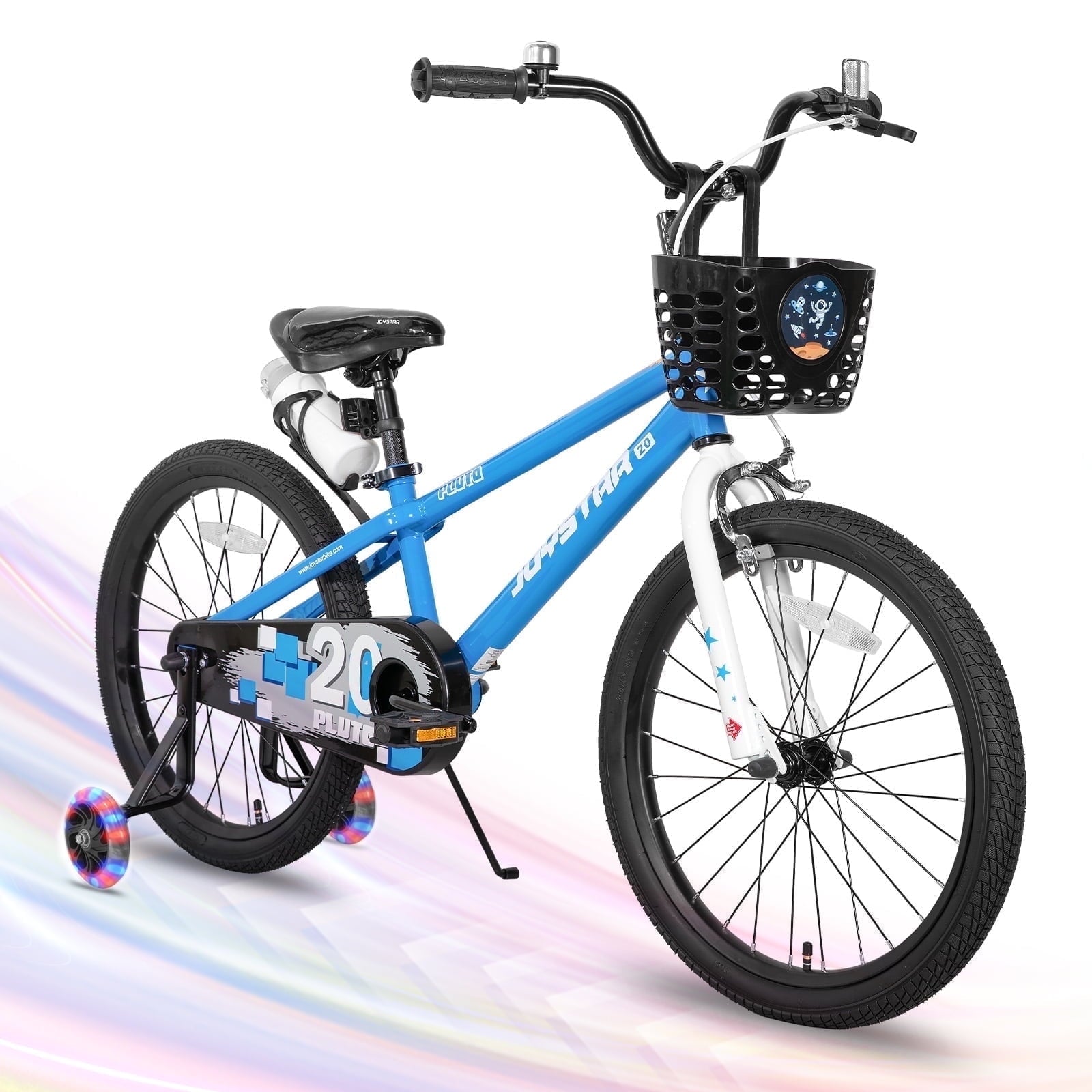 JOYSTAR Pluto Kids Bike with Training Wheels for 12 inch Bike, Gray