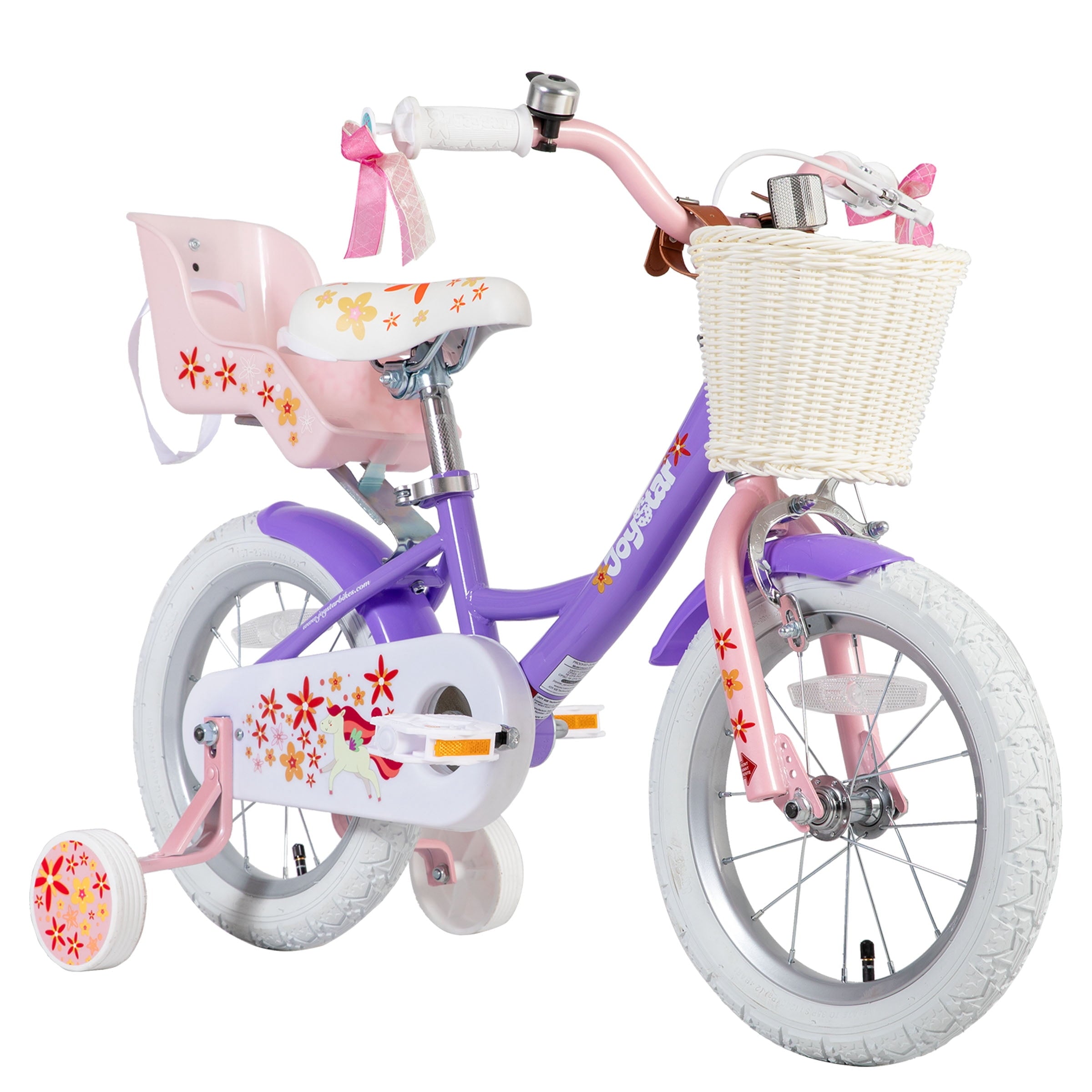 Joystar Unicorn 14inch Girls' Bike, Mint Pink