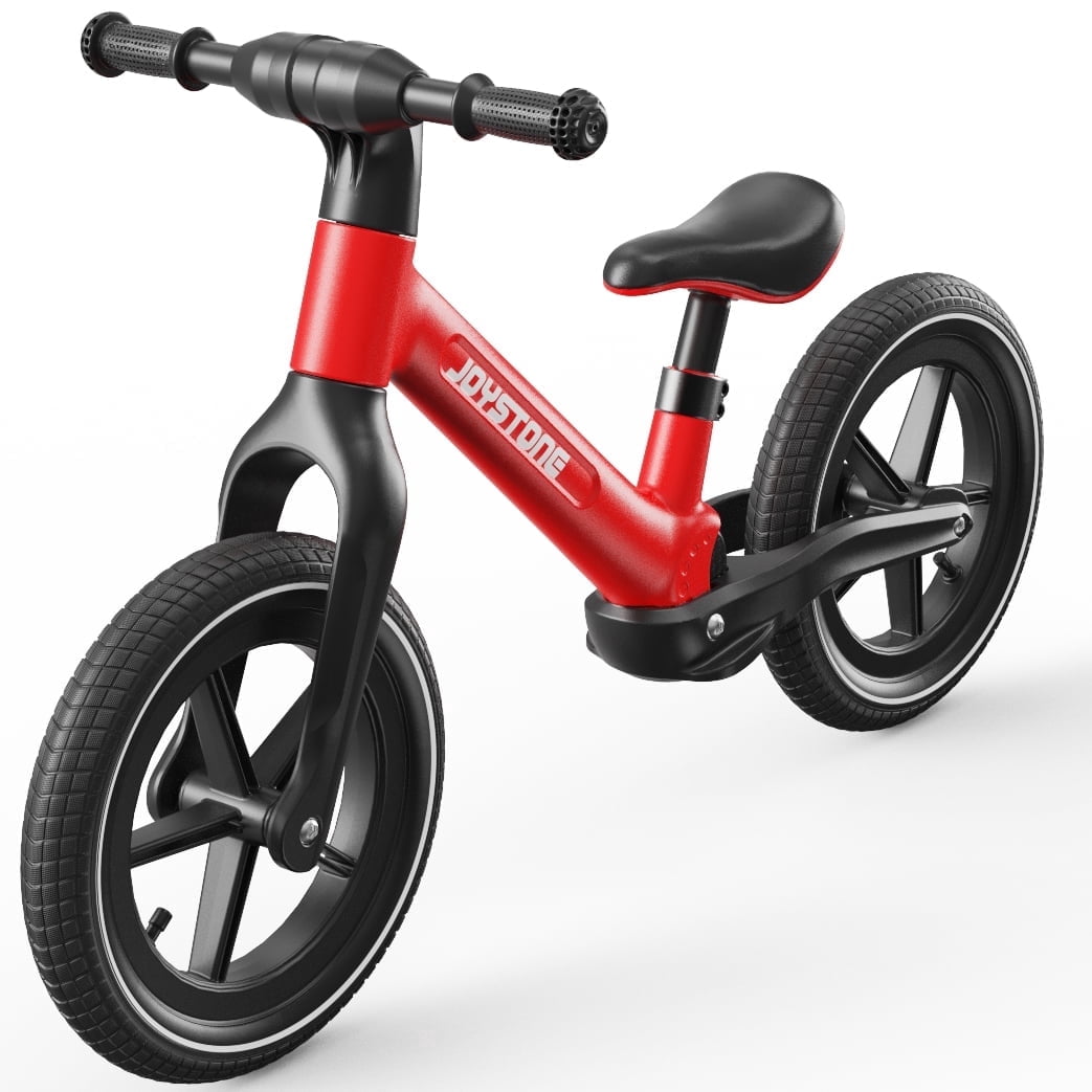 JoyStone 14 Inch Balance Bike for Kids, Toddler Balance Bike with Air Rubber Tires, Adjustable Seat, Lightweight No Pedal Training Bicycle, Gift Bike for 2-6 Boys Girls, Black
