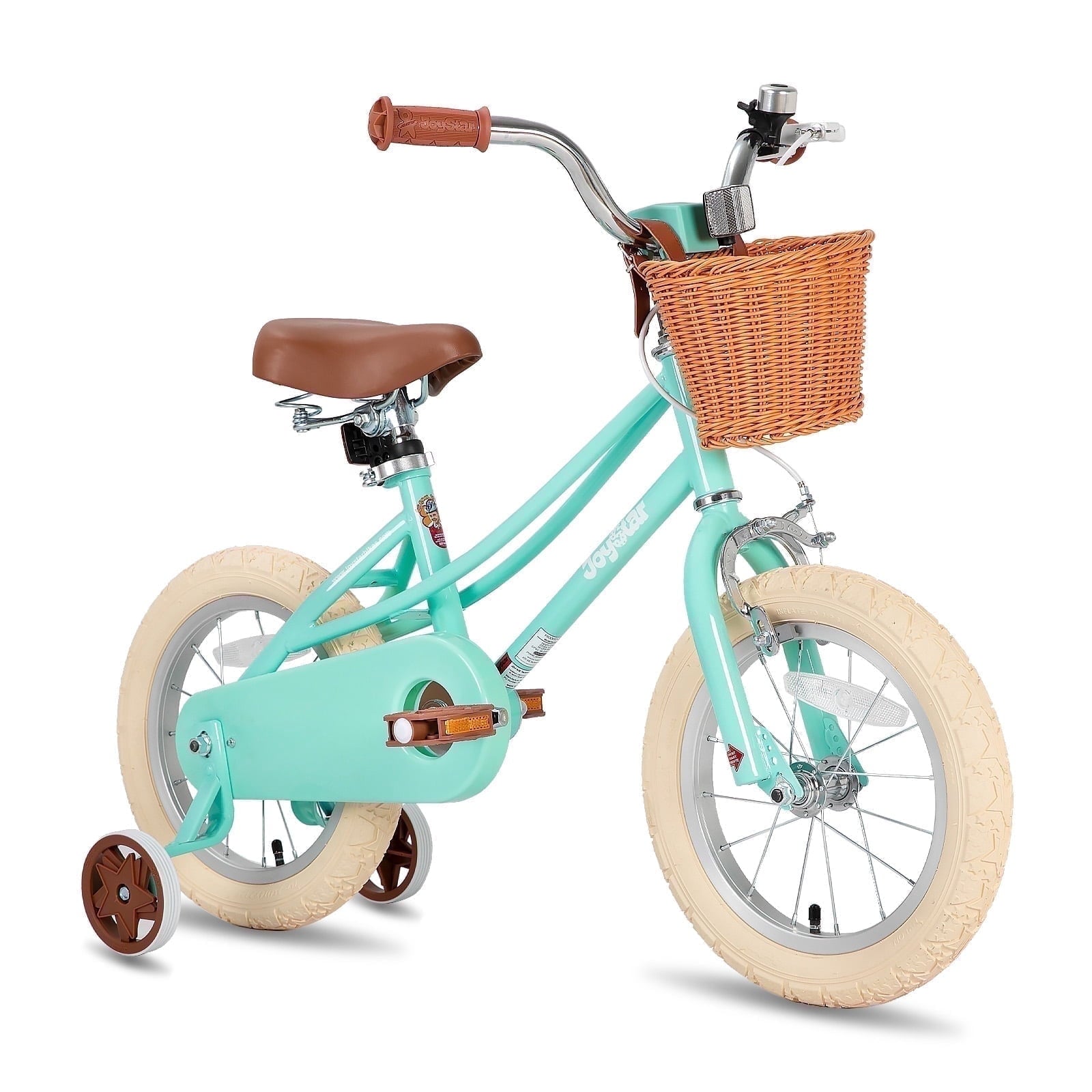 JOYSTAR Girls Bike for 2-13 Years Old Toddlers and Kids, 12 14 16 18 Kids Bike with Training Wheels & Basket, 20 Inch Kid's Bicycle with Kickstand, Retro Style Bikes