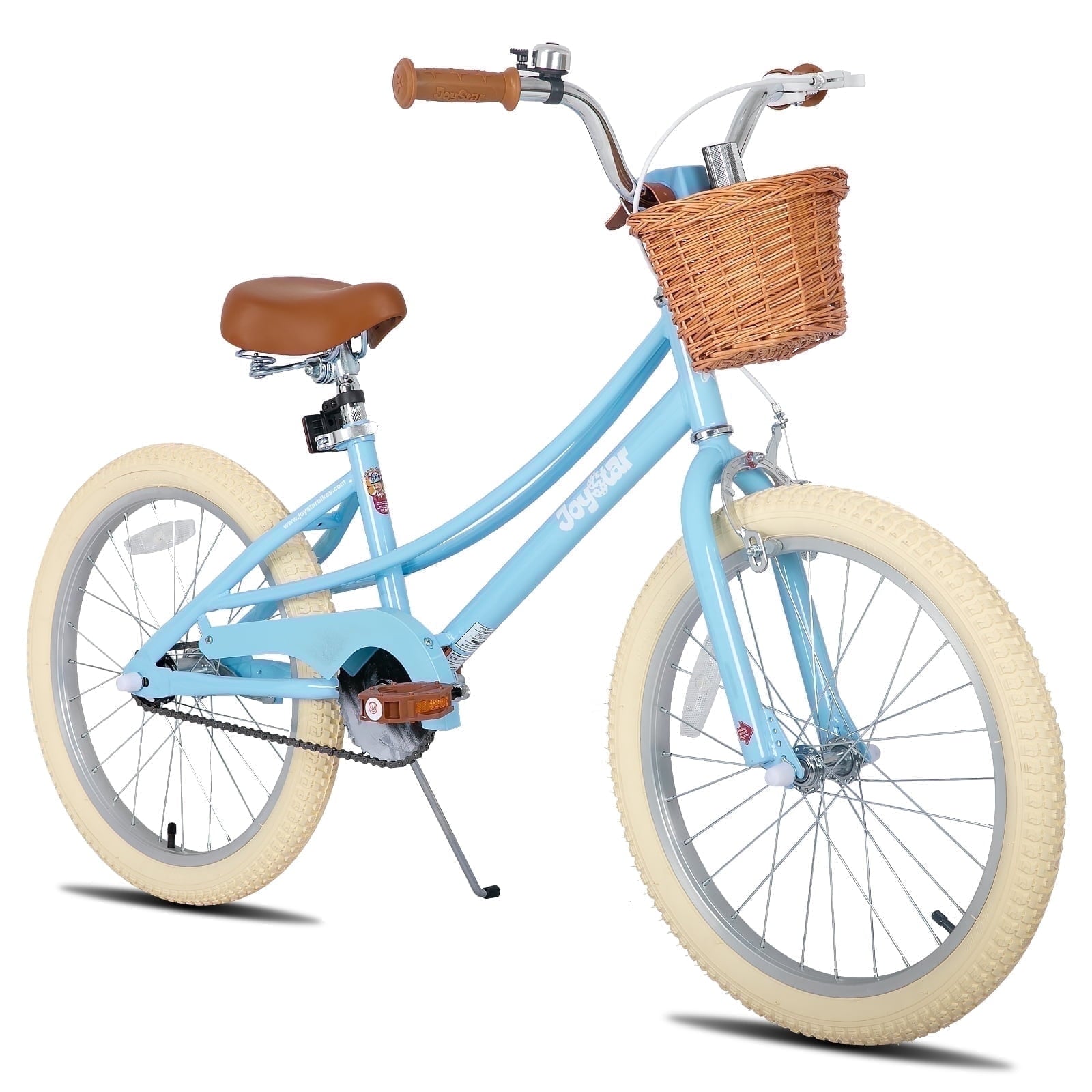 JOYSTAR Girls Bike for 2-13 Years Old Toddlers and Kids, 12 14 16 18 Kids Bike with Training Wheels & Basket, 20 Inch Kid's Bicycle with Kickstand, Retro Style Bikes