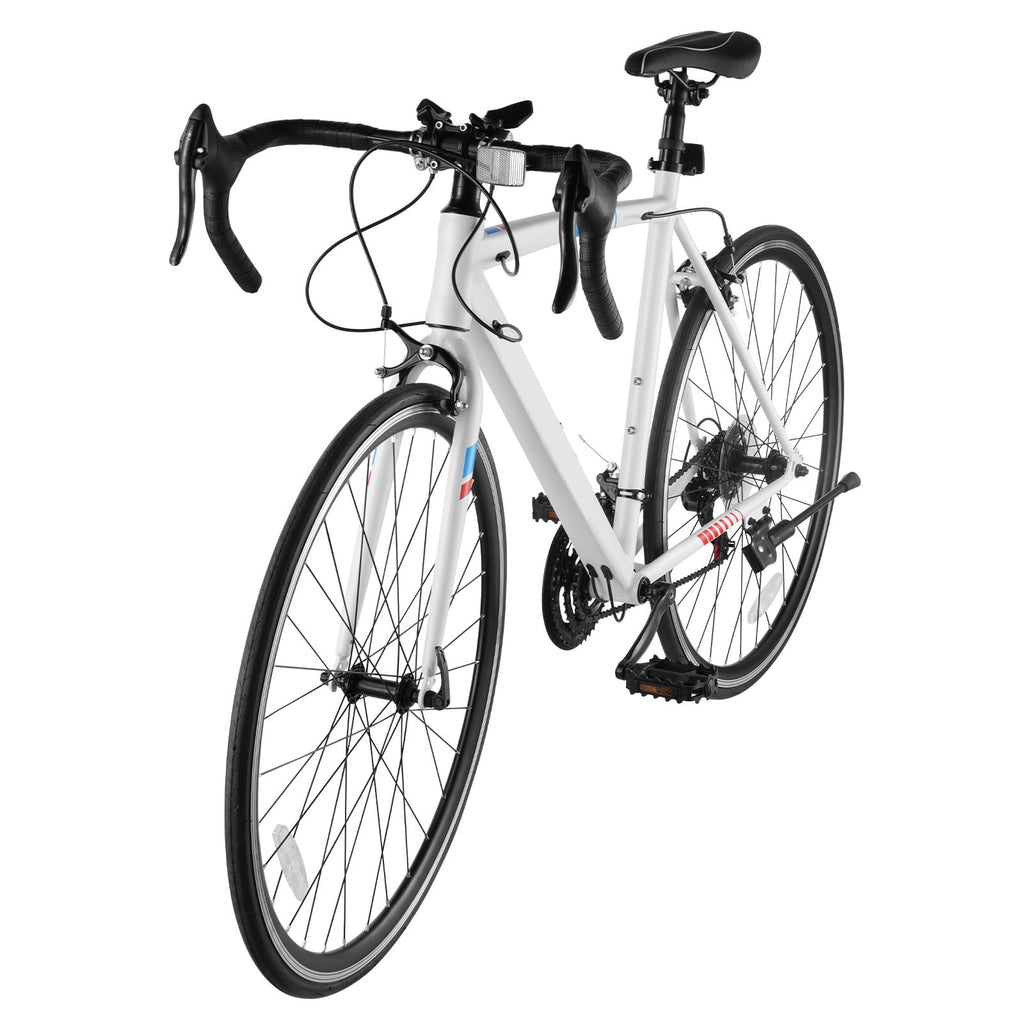 KFFKFF Road Bike with 700C Wheels, 21-Speed Drivetrain, Carbon Steel Frame, Drop Bar, and Caliper Brake for Urban Commuting and Sport Cycling