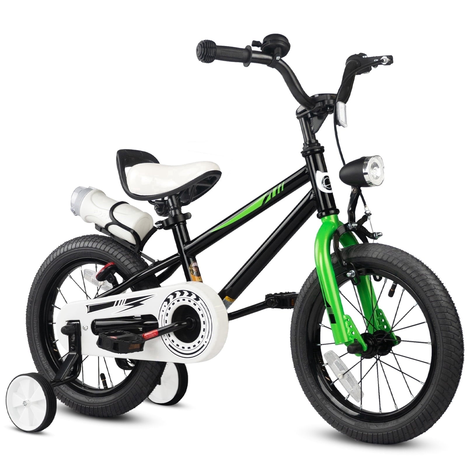 KORIMEFA Kids Bike Boys Bicycle 14 inch for Children Age 4-8 Years Old, Toddler Sport Cycling with Training Wheels, Water Bottle Holder, Blue