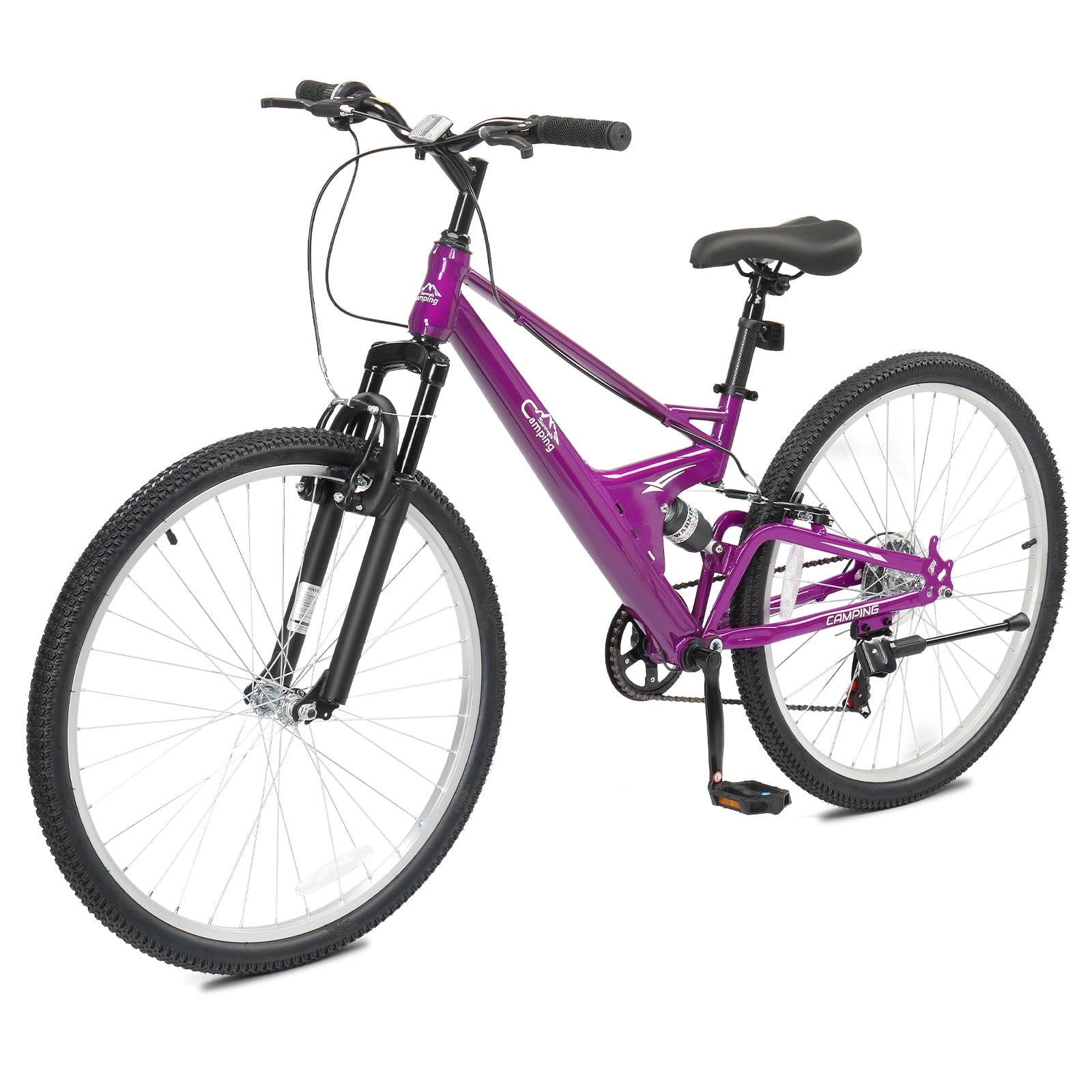 Ktaxon 26 inch 7 Speed Mountain Bike for Adult, Dual Shock Absorbers, Dual V Brake, Black