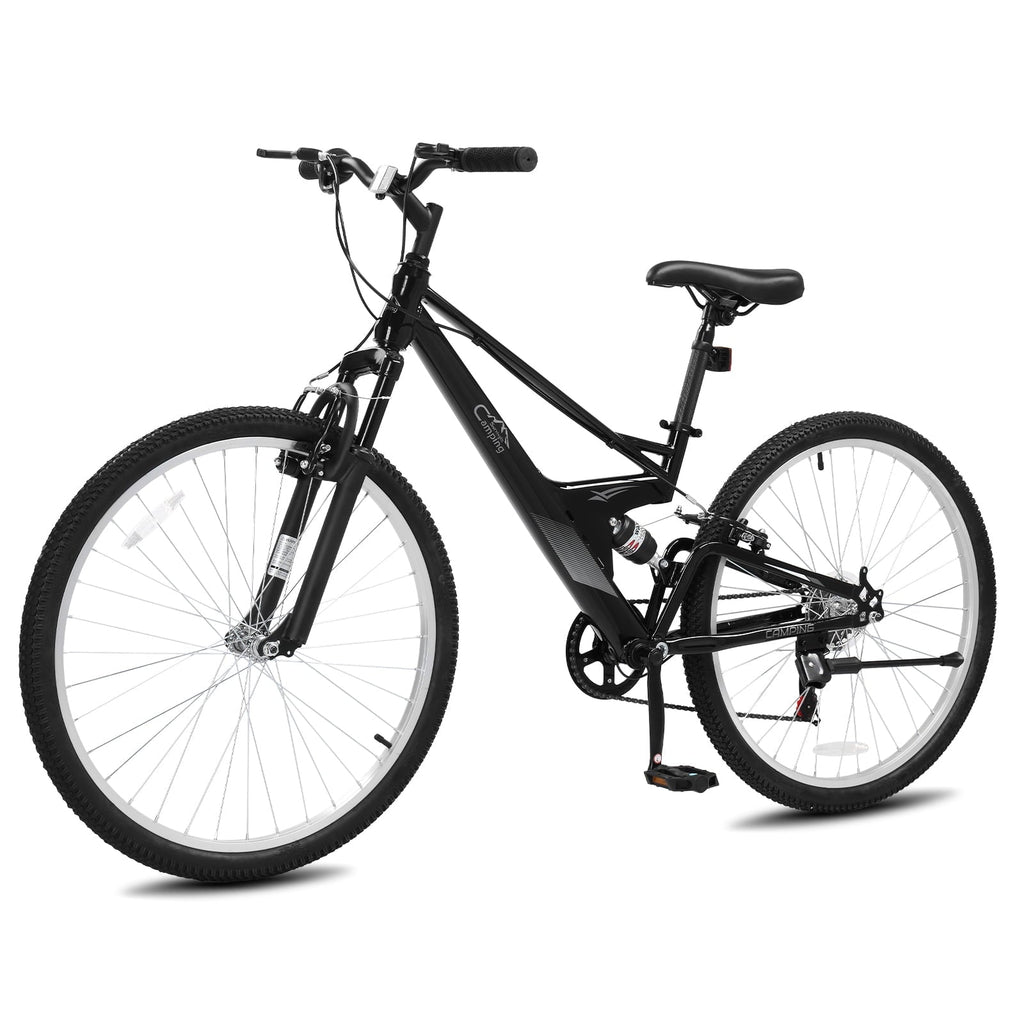 Ktaxon 26 inch 7 Speed Mountain Bike for Adult, Dual Shock Absorbers, Dual V Brake, Black