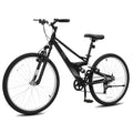 Ktaxon 26 inch 7 Speed Mountain Bike for Adult, Dual Shock Absorbers, Dual V Brake, Black