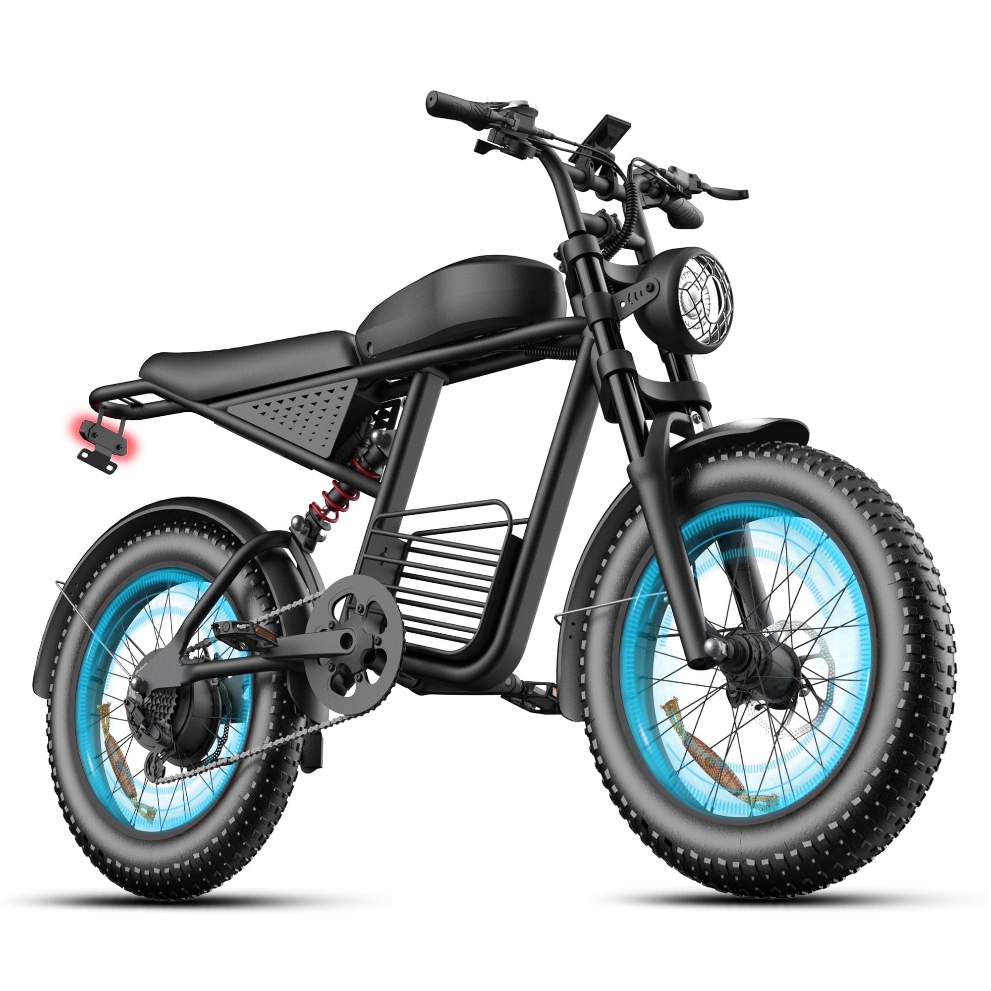 Kvaileqx Electric Bike for Adults, 1500W E-Mountain Bike, 35MPH, 40-60 Miles Range, 48V 20AH, 20 Fat Tire off-road Ebike, UL2849