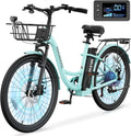 MOONCOOL Electric Bicycle for Adults 350W , 7-Speed Ebike with 36V 10.4Ah Removable Battery . 40 Miles Range , 20 mph Electric Commuter Bike for Women Men