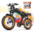 Movcan V70 Electric Bike for Adults, Peak 2500W 35mph 52V 23.4Ah E-Mountain Bike,20 Fat Tire Full Suspension UL2849