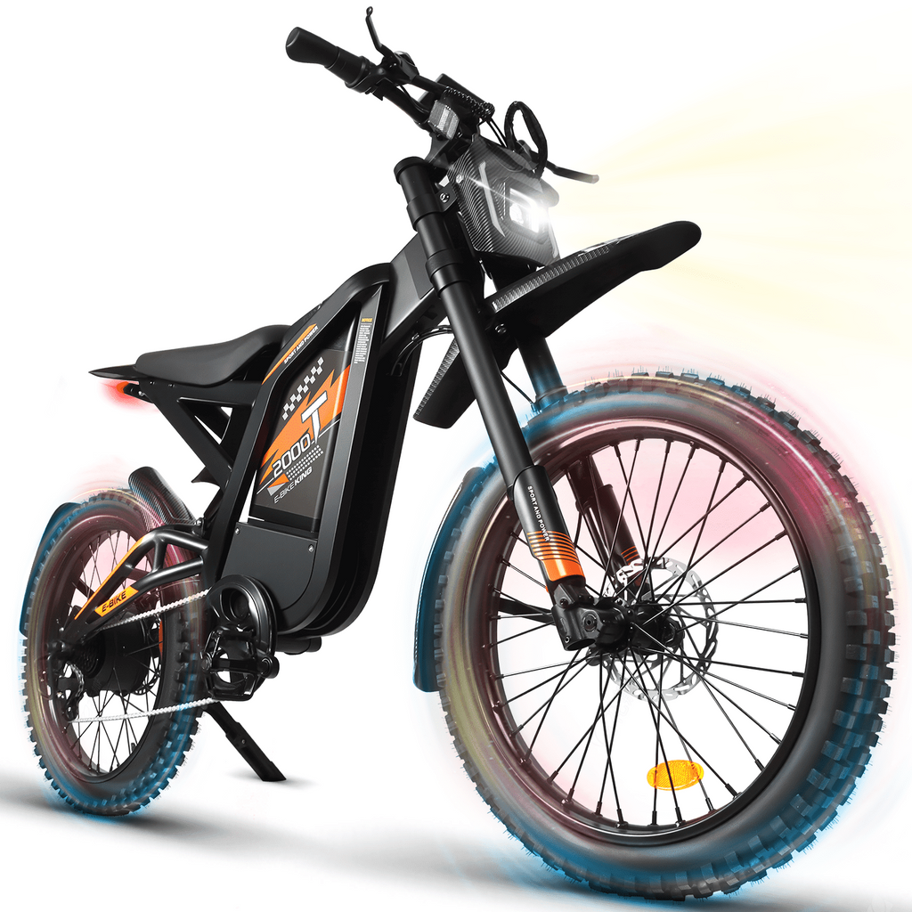 OUXI T2000 Electric Dirt Bike for Adults,3000W Peak Electric Bike,48V 30Ah Battery,37MPH/85+Miles Electric Motorcycles,24 Fat Tire E Dirtbike,Dual Hydraulic Brakes Mountain Bike,E Dirt Bike UL2849