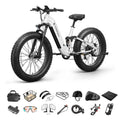 PUCKIPUPPY 26 Electric Bikes for Adults 960W Peak Step Through E-Bikes up to 80Miles Range 48V 20AH Battery Full Suspension Ebike 28 mph Max Speed Fat Tire E-Mountain Bike 7 Speed, UL2849 by SGS
