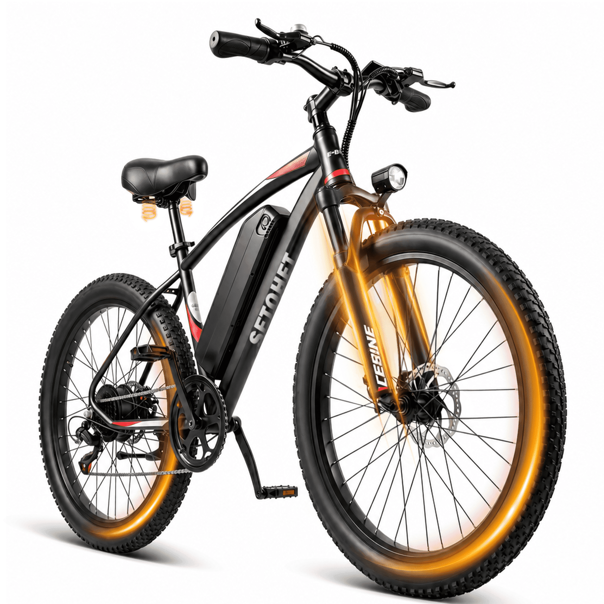 Setohet 26 Electric Bike for Adults , Powerful Peak 1200W E Bike with 36V Removable Battery: 7-Speed Mountain Bike ,UL2849