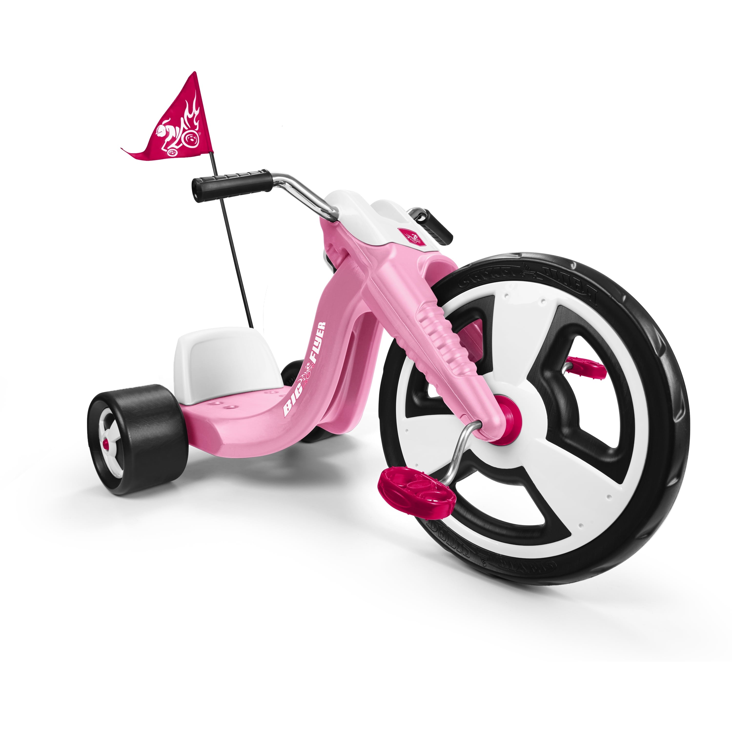 Radio Flyer Big Flyer Sport Tricycle with Adjustable Seat and Racing Design, Red, Ages 3 to 7 Years