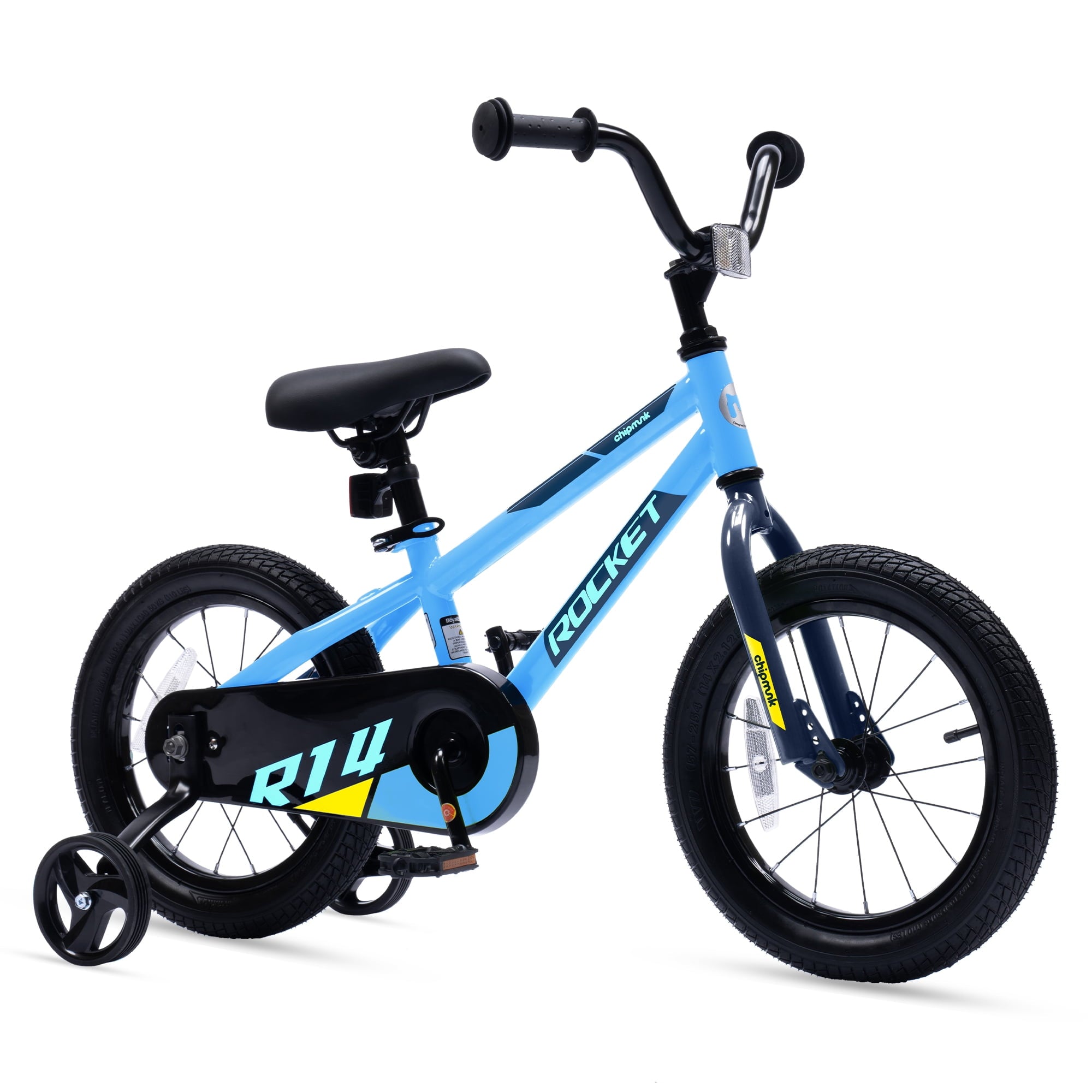 RoyalBaby Rocket Kids 14-Inch BMX Training Wheel Bicycle,Blue