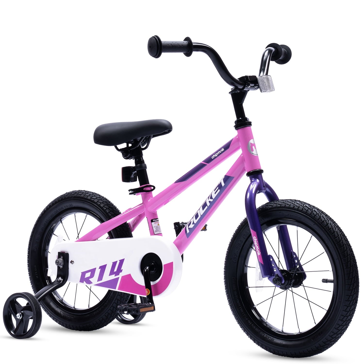 RoyalBaby Rocket Kids 14-Inch BMX Training Wheel Bicycle,Blue