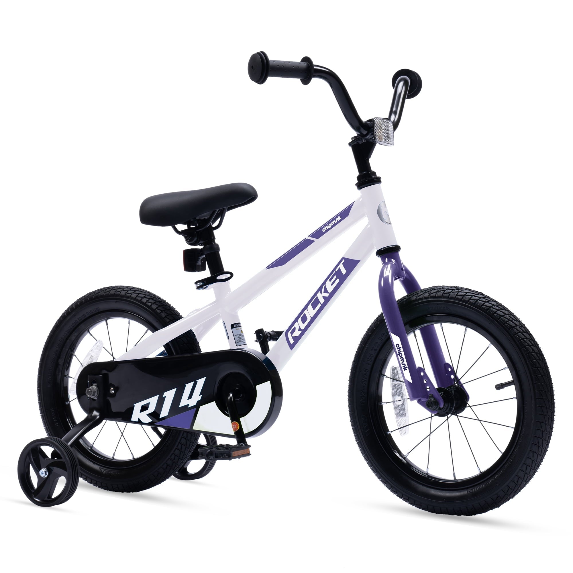 RoyalBaby Rocket Kids 14-Inch BMX Training Wheel Bicycle,Blue
