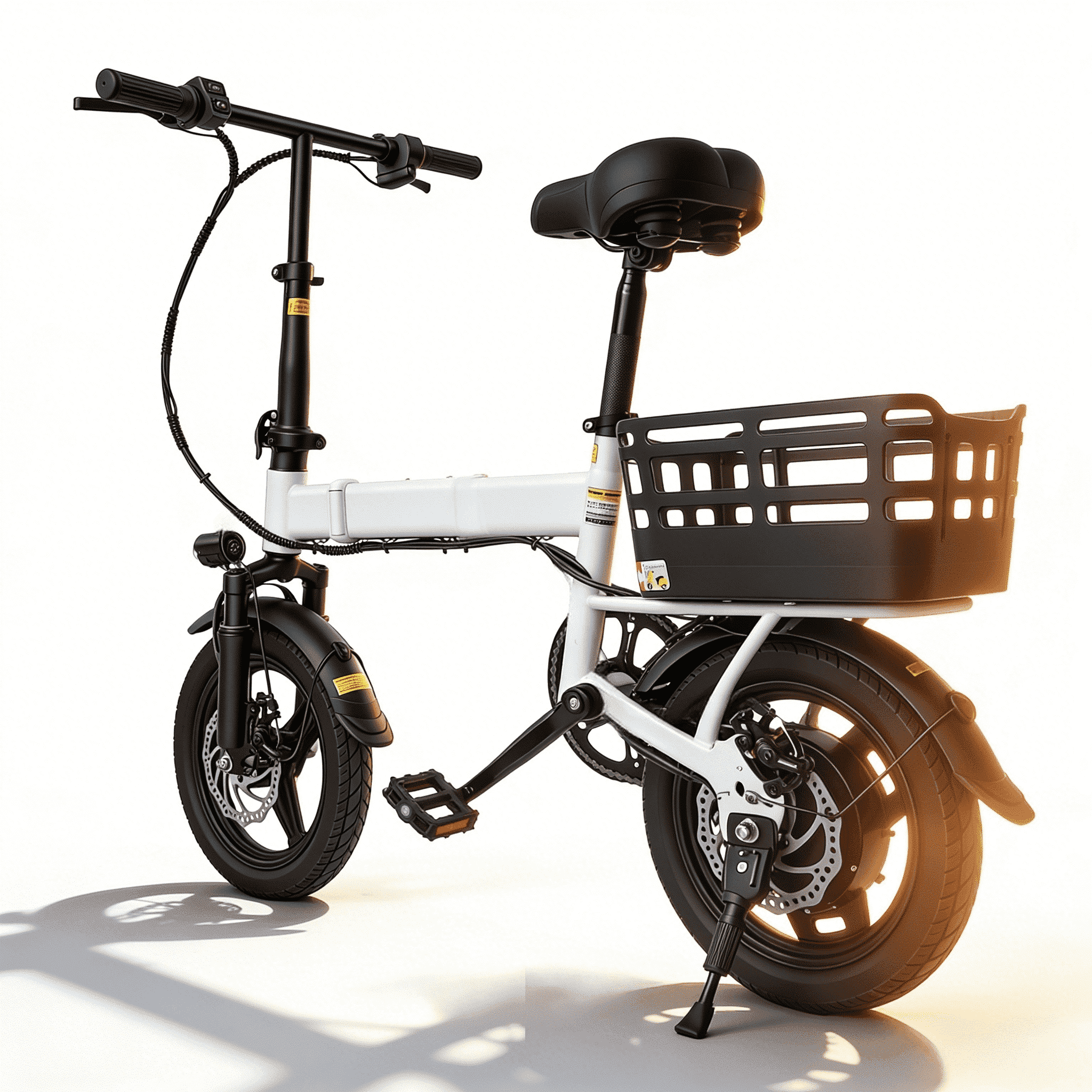 SHCNTEKU 14IN Folding Ebike, Features a high capacity 500W Peak Motor for Adults Teens, Removable Battery 25 Miles 20mph Electric bicycles,UL 2849