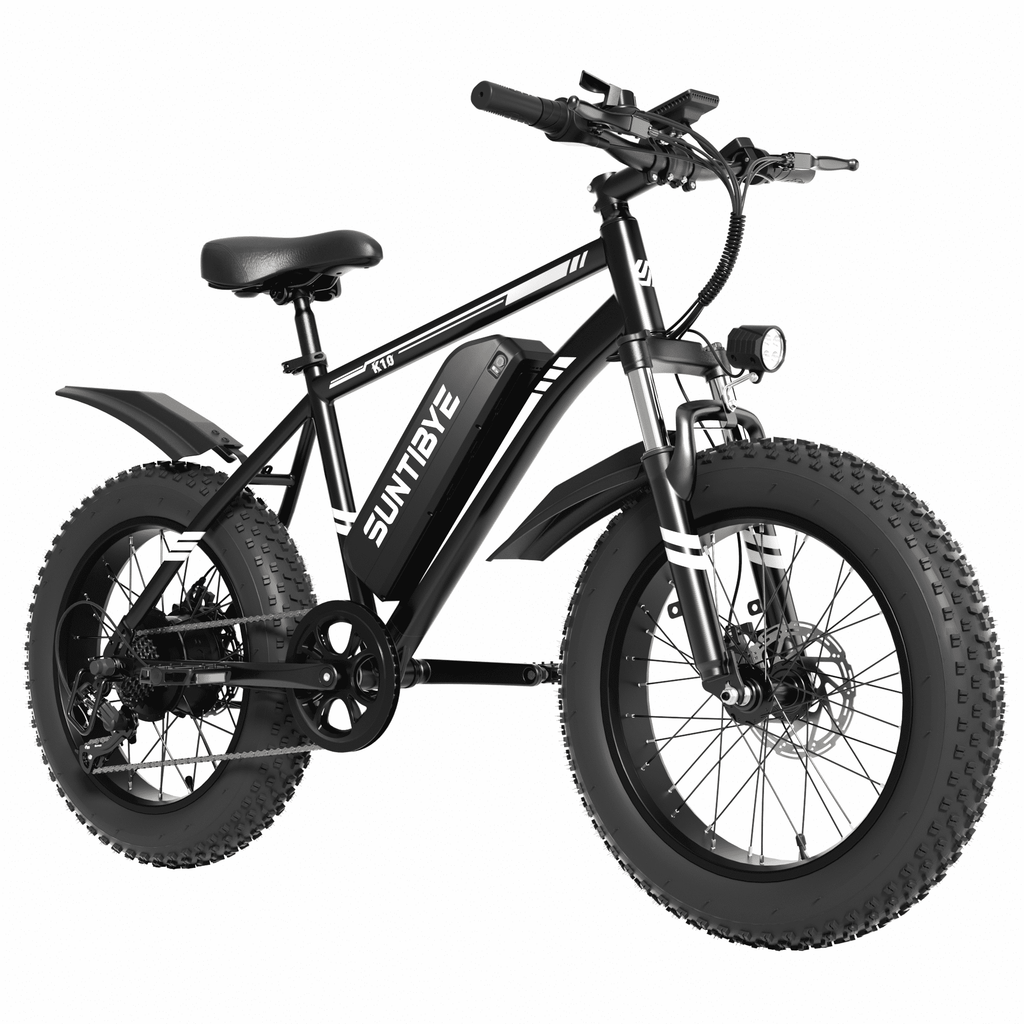 SUNTIBYE K10 Electric Bike 1000W, 48V 15Ah, 20 Fat Tire Ebike, 28MPH, E-Mountain Bike UL2849,Black
