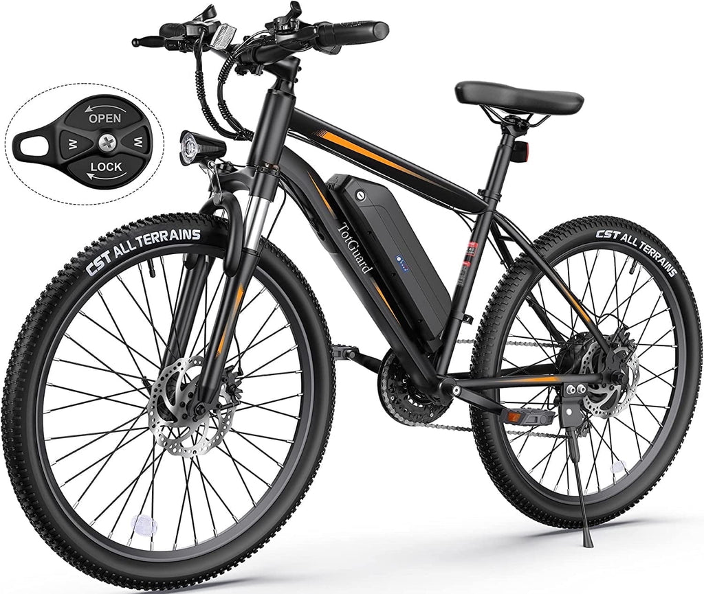 TotGuard Electric Bike for Adults 27.5 E-Bike with 500W Motor, Electric Mountain Bike with 48V 10Ah Battery, Lockable Suspension Fork, Shimano 21 Speed Gears UL2849