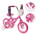 Wonderplay BMX 12 Kid's Bike for 2-4 Years Old, Bicycle for Girls with Front Basket, EVA Tires with Training Wheels, Pink
