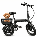 XLNEFNZ 14 Folding Electric Bike for Teens and Adults, 500W Peak Brushless Motor, 432Wh Hidden Anti-Theft Battery, 20MPH 35 Miles, Rear Basket Lightweight Ebike, UL2849