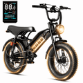 YareYi Electric Bike for Adults 20, 32MPH Fat Tire E-Bike, 3000W Peak Mountain Bicycle, 48V 960Wh Removable Battery UL2849