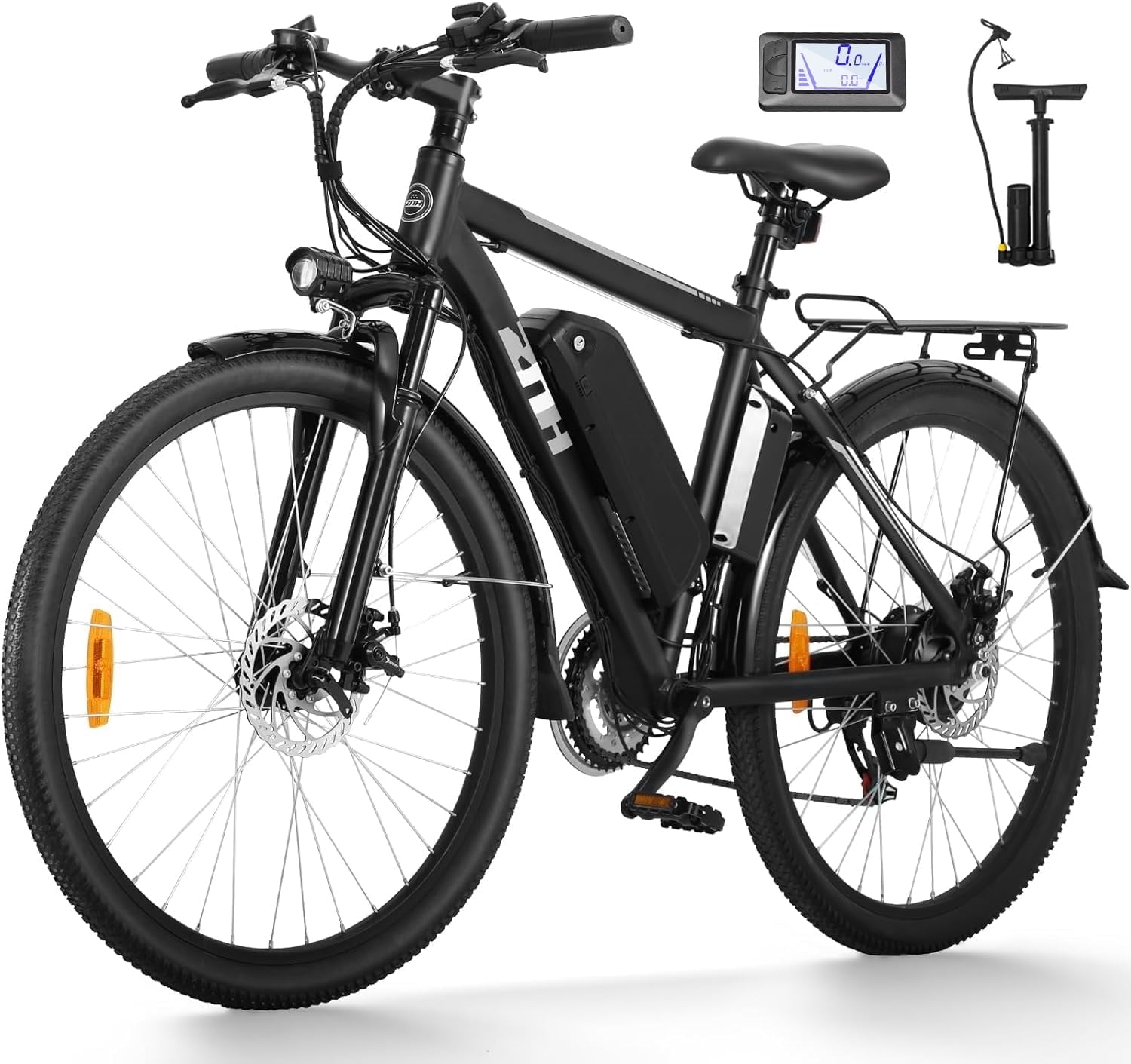 ZNH 1000w Peak Electric Bike for Adults – Electric Mountain Bike w 52V 13Ah Removable Battery ,26 off-road Ebike, Shimano 21-Speed, UL 2849 .Black