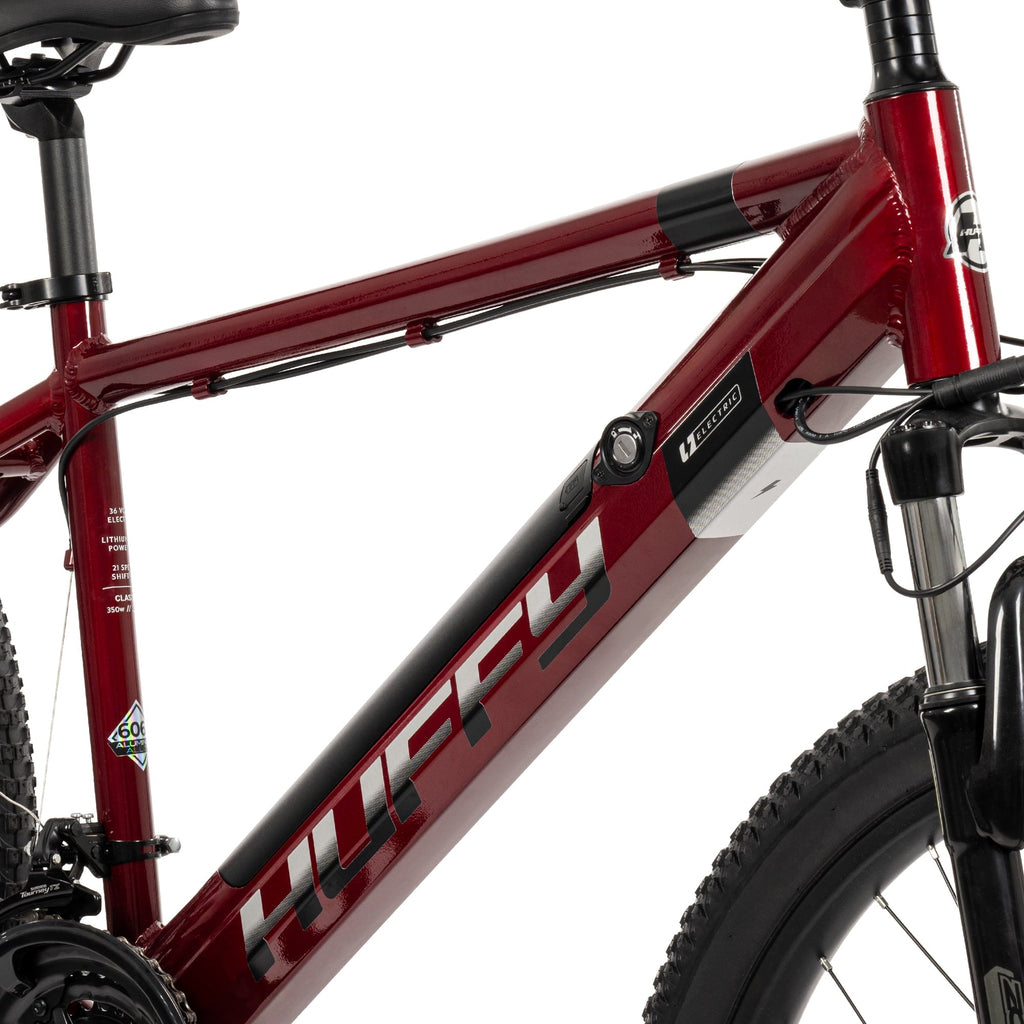 Huffy 27.5 Vertis 36V Electric Mountain Bike, Fits Riders 60+, Gray, Adult, Unisex