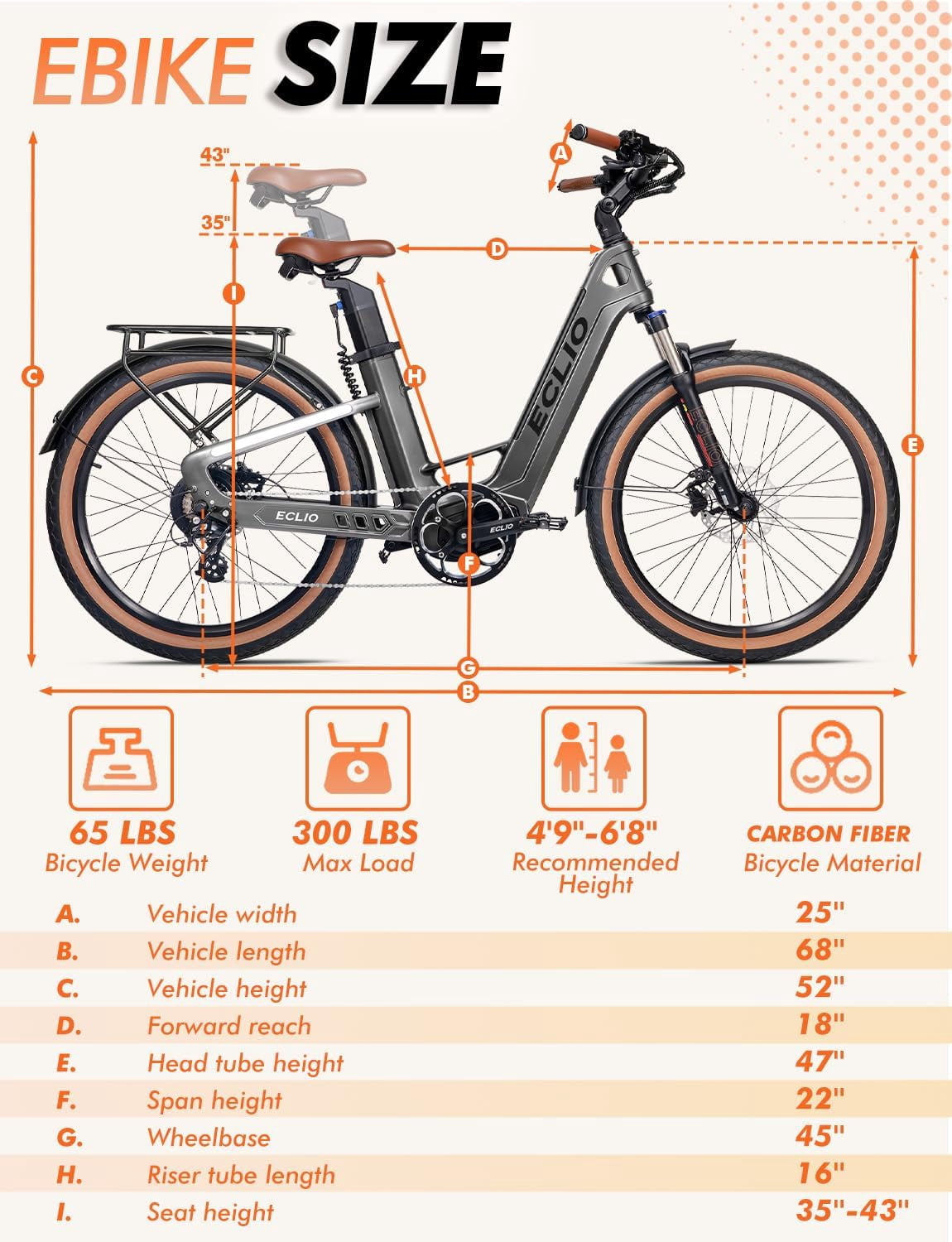 26 Carbon Fiber Electric Bike for Adults, 750W Motor 24MPH Lightweight Commuter E-Bike, 48V Dual Battery 128 Miles Long Range, 13+ Adult Electric Bicycle - Gray