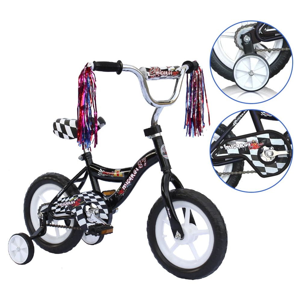 USToyOutlet 12 Kid's Beginner Bicycle for 2-4 Years Old Boys' and Girls' Bike Foam Tire for Indoor Use No Brake - Pink