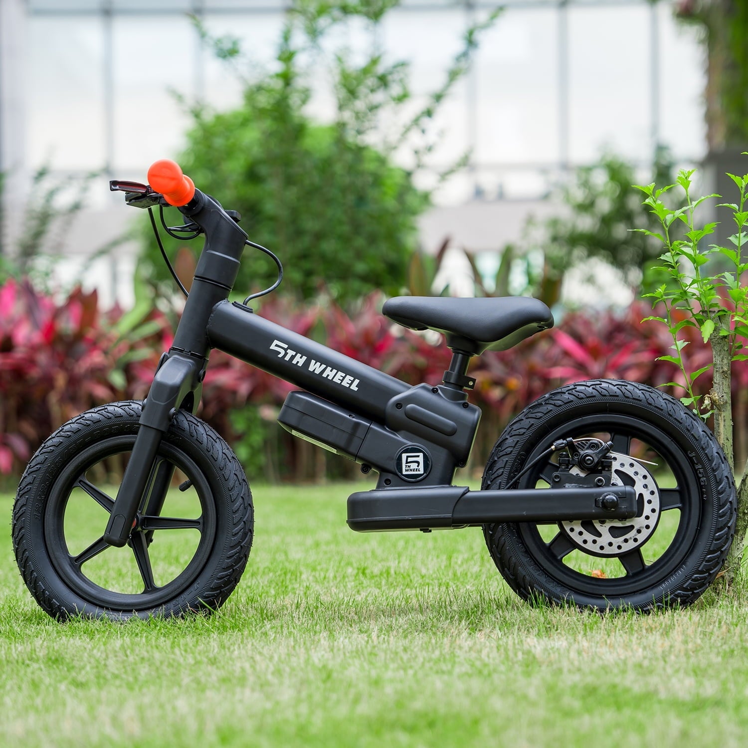 5TH WHEEL KB09 Electric Bike for Kids, 150W Electric Balance Bike Ages 3-8 Years Old, 12 Pneumatic Tire with Dual Brake, 3 Speed Modes Kid Electric Motorcycle
