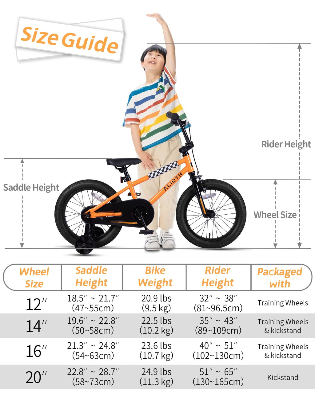 Vollsch BMX Style Kids Bike for 2-8 Years Old Boys Girls 16 Inches Toddlers Bicycle with Coaster Brake Training Wheels, Black