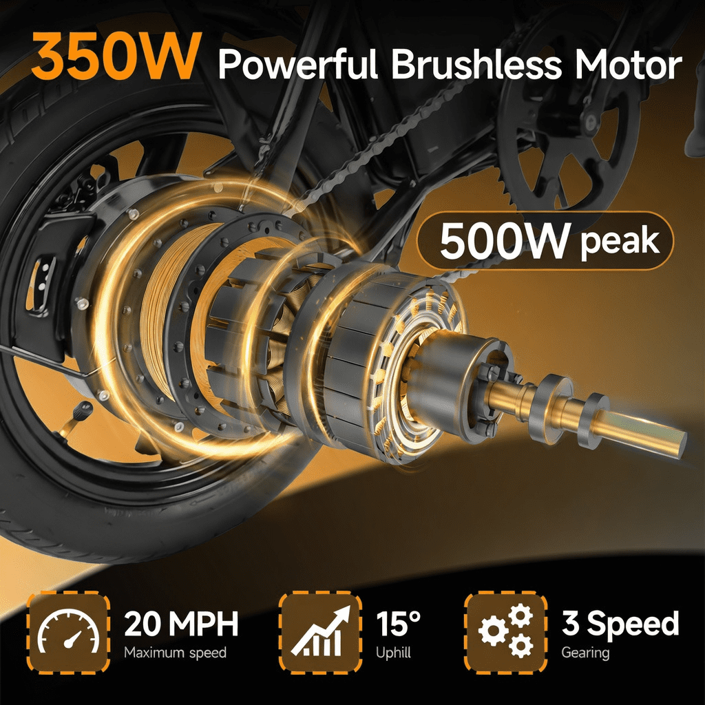 14 Foldable Electric Bike, 500W Commuter Ebike for Adults, Mini Ebike with Basket, 432WH Battery, 18MPH & 20 Miles, UL2849