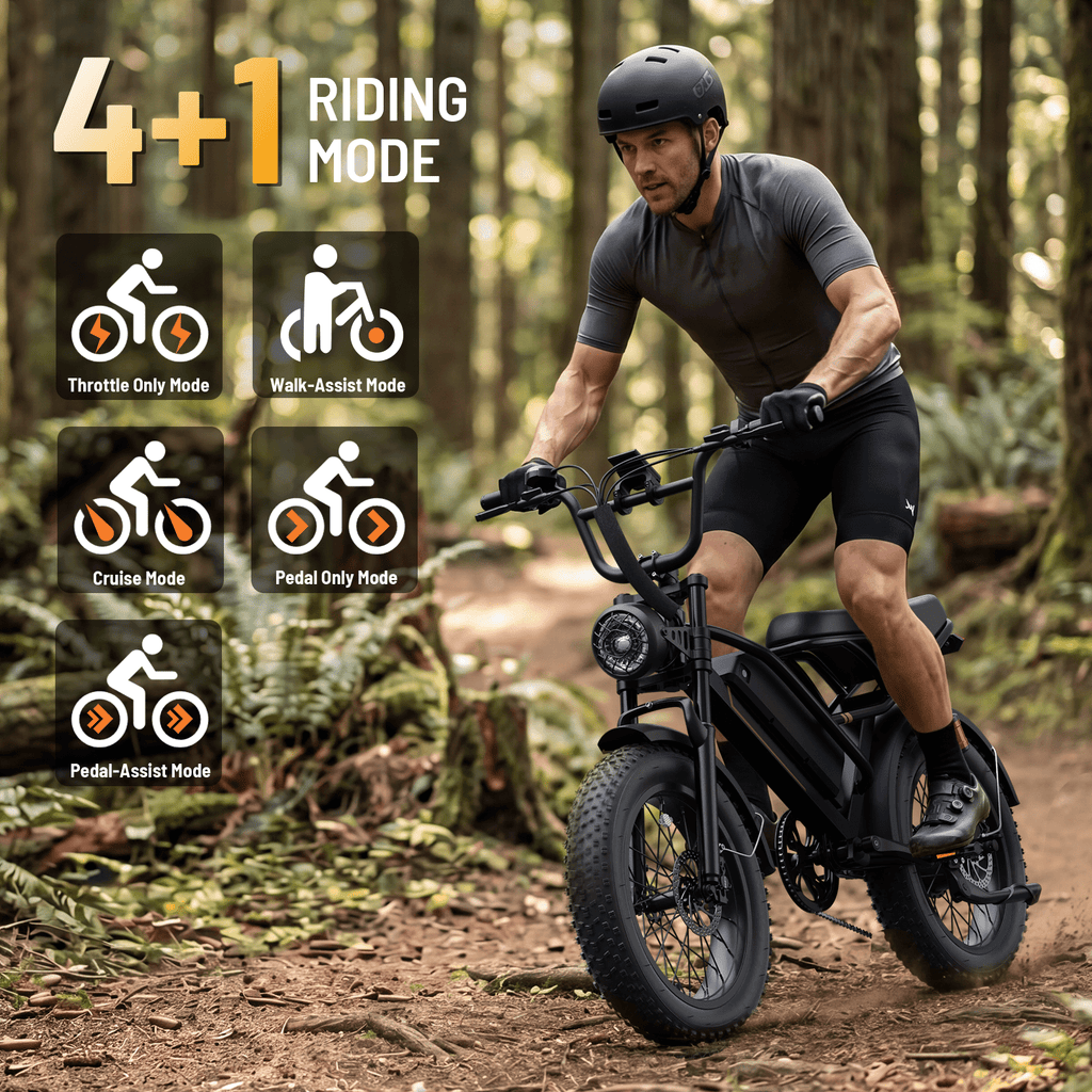 YareYi Electric Bike for Adults Teens, 2000W Peak E-Mountain Bicycle, 28MPH Fat Tire Ebike, 48V 600Wh Removable Battery Dual Suspension UL2849, 16 inch