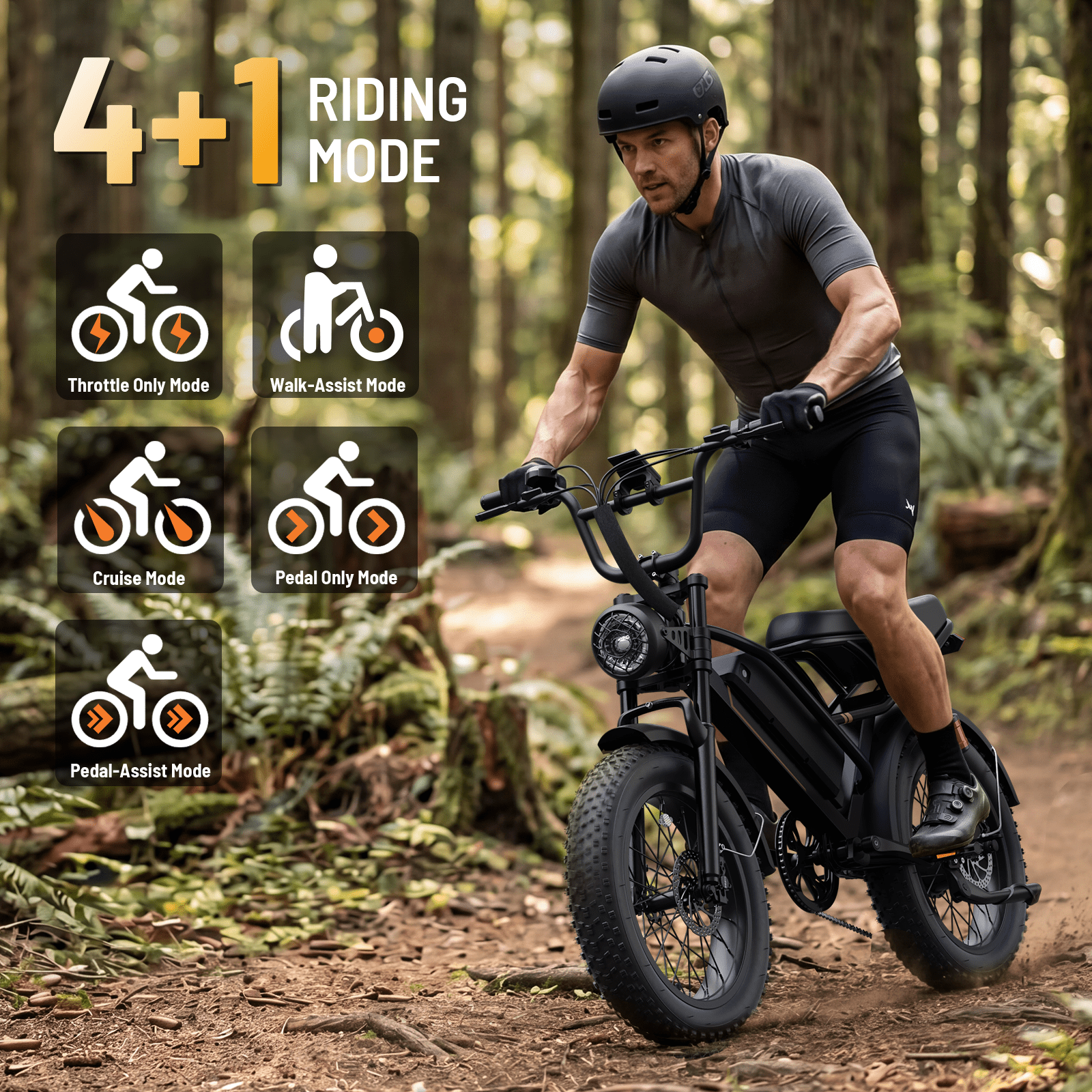YareYi Electric Bike for Adults Teens, 2000W Peak E-Mountain Bicycle, 28MPH Fat Tire Ebike, 48V 600Wh Removable Battery Dual Suspension UL2849, 16 inch