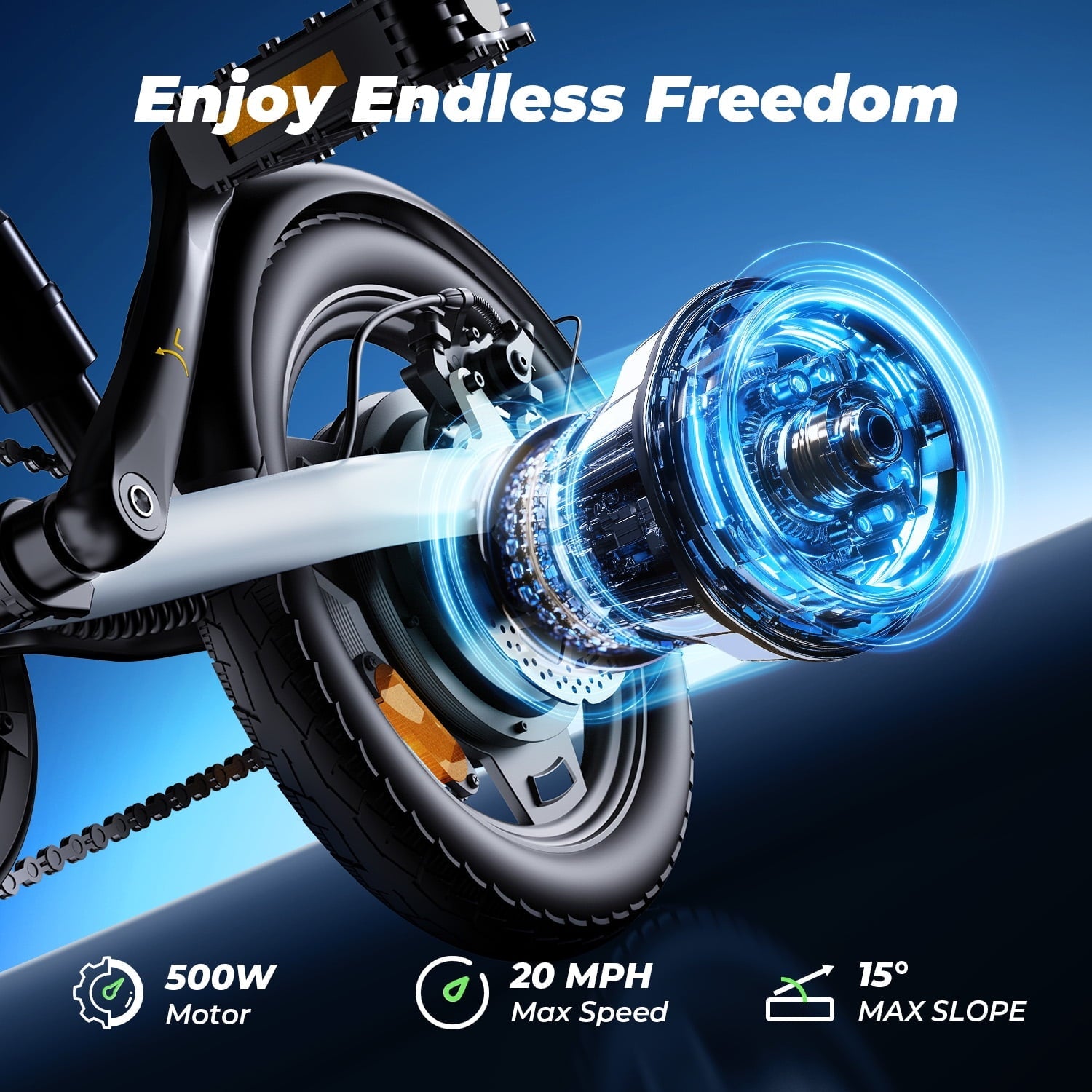 iSinwheel 14 Foldable Electric Bicycle for Adults,500W 42V 10Ah Electric Bike,LCD,20MPH Commuter E Bike for Teen