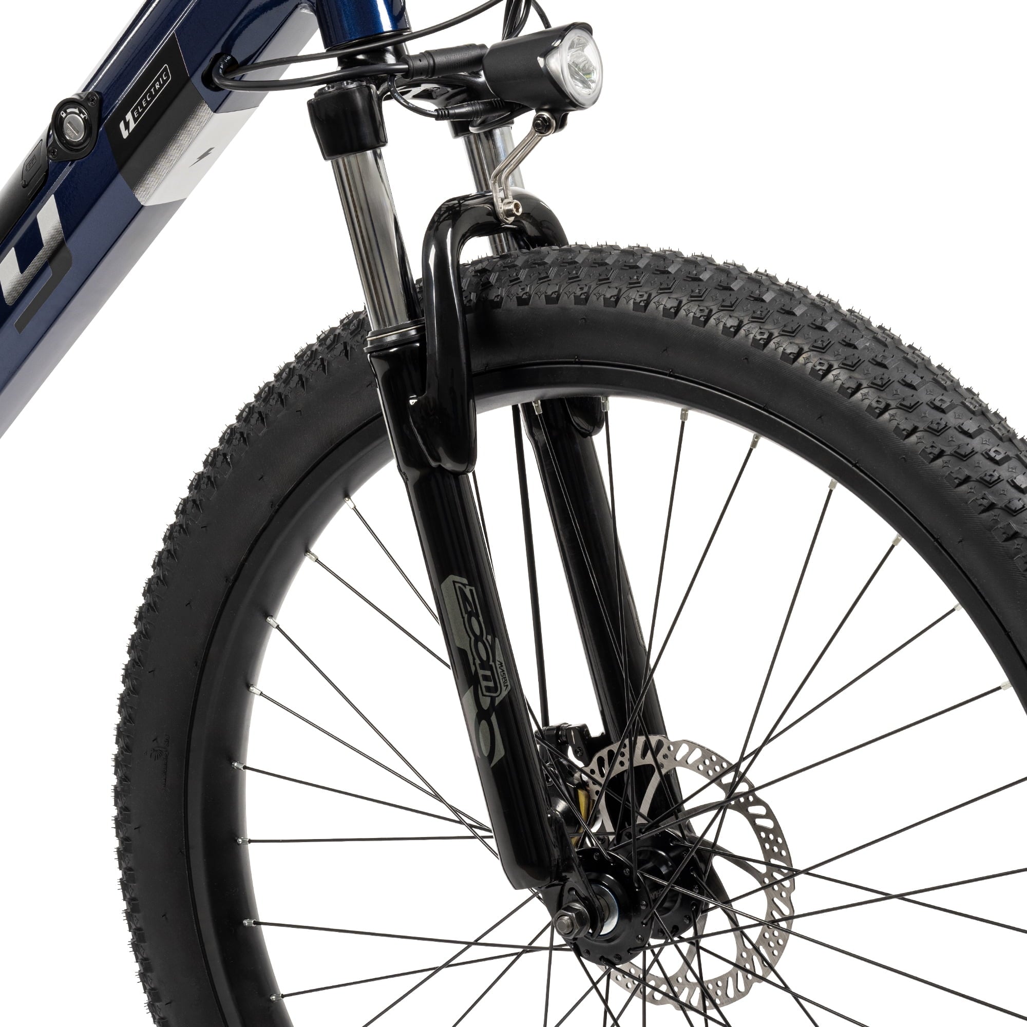 Huffy 27.5 Vertis 36V Electric Mountain Bike, Fits Riders 60+, Gray, Adult, Unisex