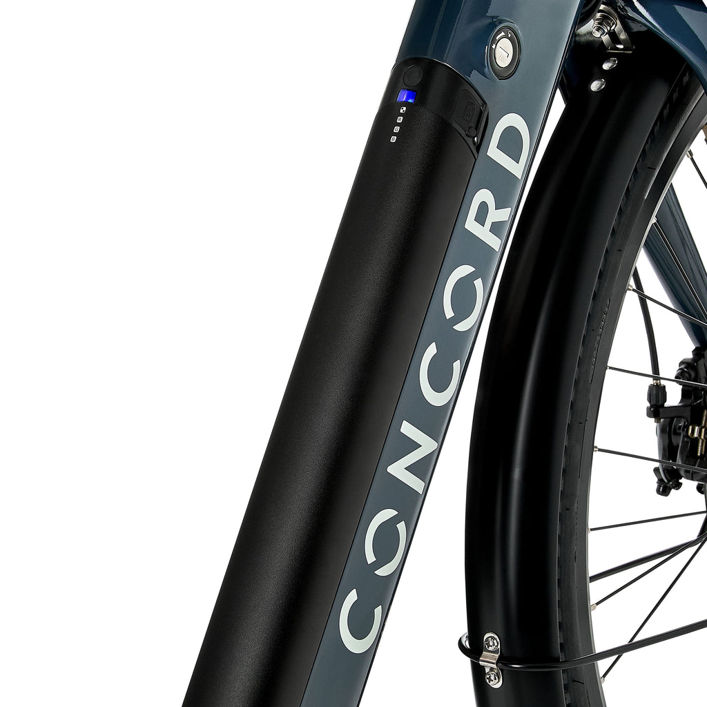 Concord 27.5 Aluminum Step-Over Electric Bike, 36V, Class 2, Gray - Unisex Adult