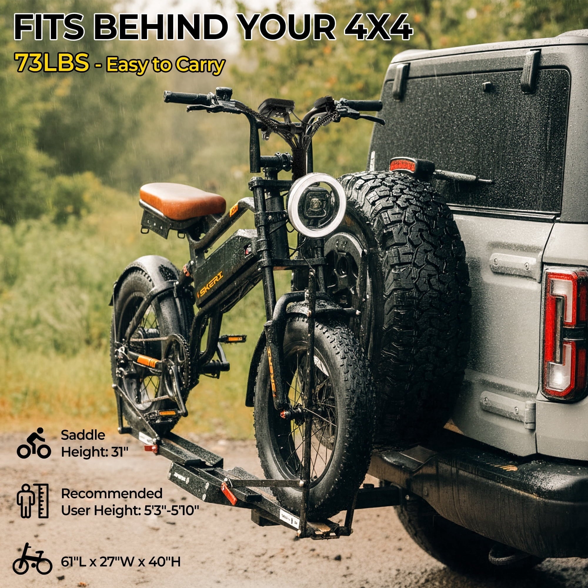 Skeri 750W (Peak 1000W) Electric Bike, 16” x 4” Fat Tire Dual Suspension E-Mountain Bikes, 48V 13Ah Battery UL2849