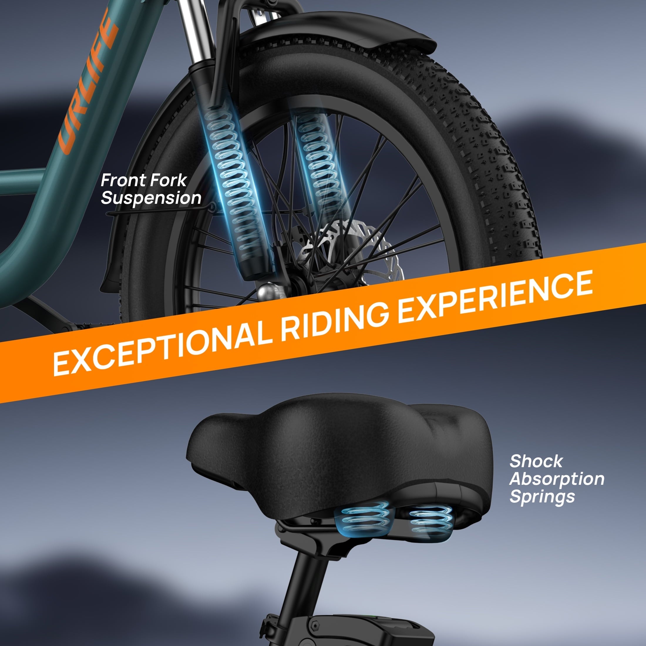 URLIFE 3.0 Fat Tire Ebike, 20 Electric Bicycles for Adult, 750W Peak Motor, 48V 13AH Remobavle Battery, 7-Speed Commuting Ebike, UL2849-Black