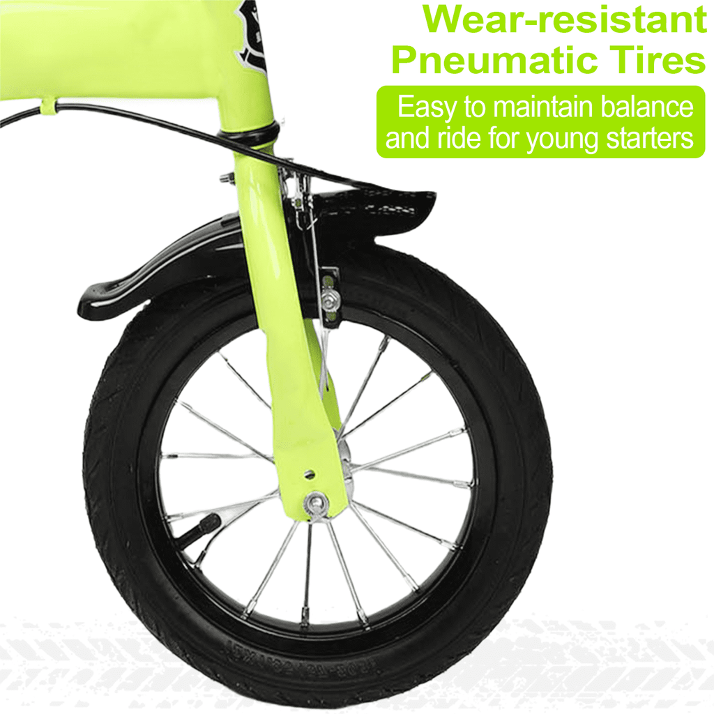 12 inch Kids Bike with Training Wheels, Children Bike with Adjustable Handlebar, Kids Bicycle for Boys Girls Toddlers Age 3-5, 2-in-1 Red Toddler Bike