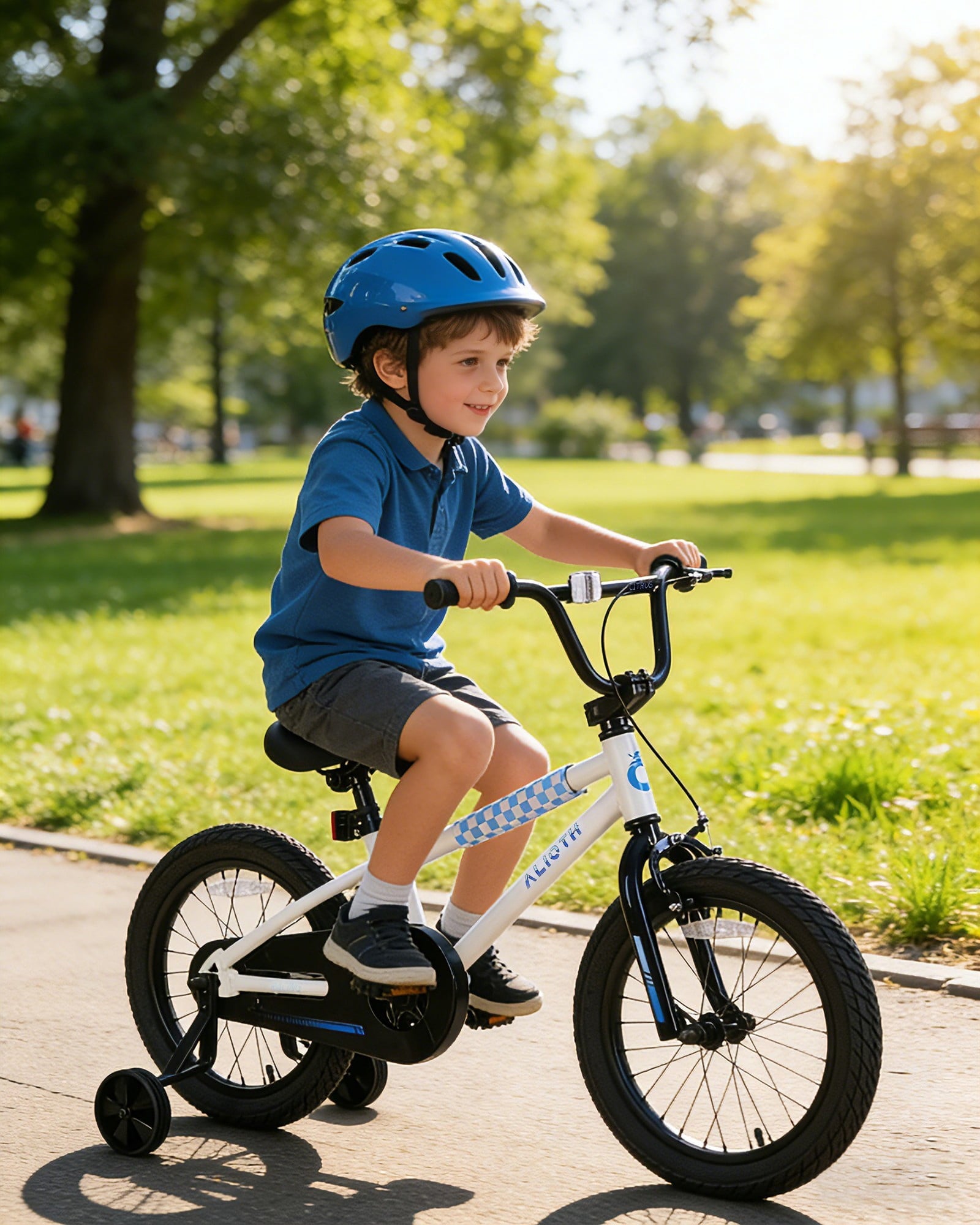 Vollsch BMX Style Kids Bike for 2-8 Years Old Boys Girls 16 Inches Toddlers Bicycle with Coaster Brake Training Wheels, Black
